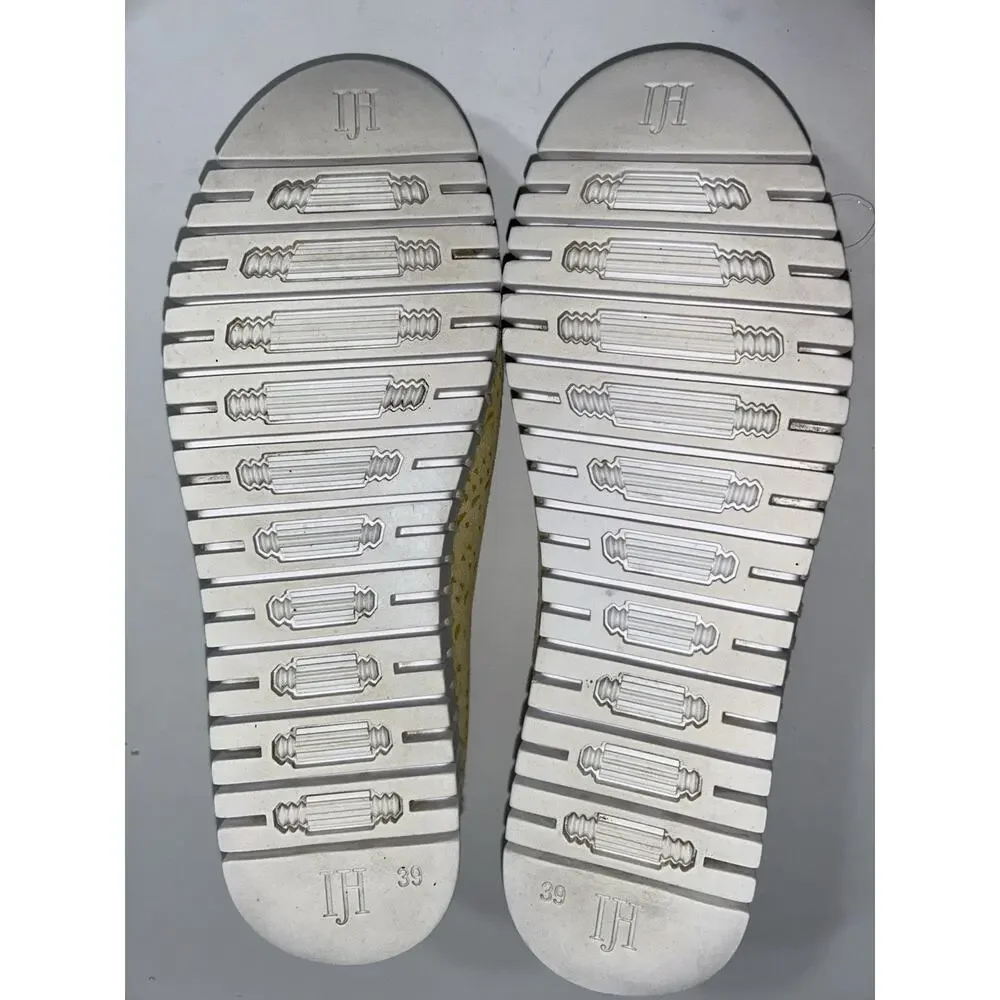 Ilse Jacobsen Perforated Slip-On Tulip Flats Size 8.5-9 Double Cream Yellow